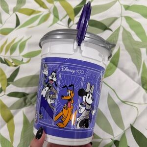 Disney 100th Anniversary Purple and White Popcorn Bucket